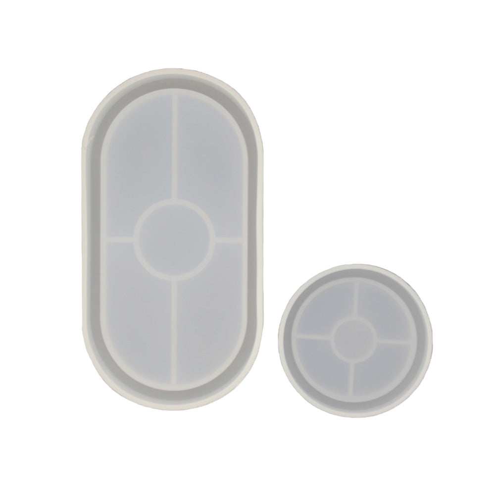 Silicone mould set oval bowl